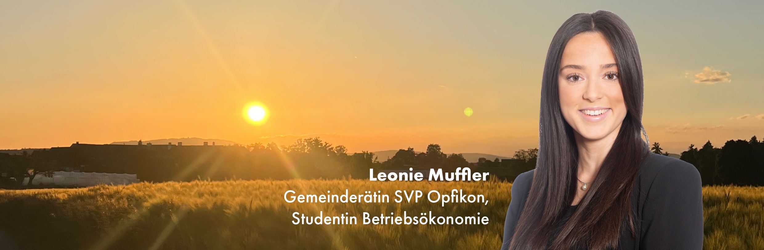 Sonnenuntergang mit Umgebung und Porträt